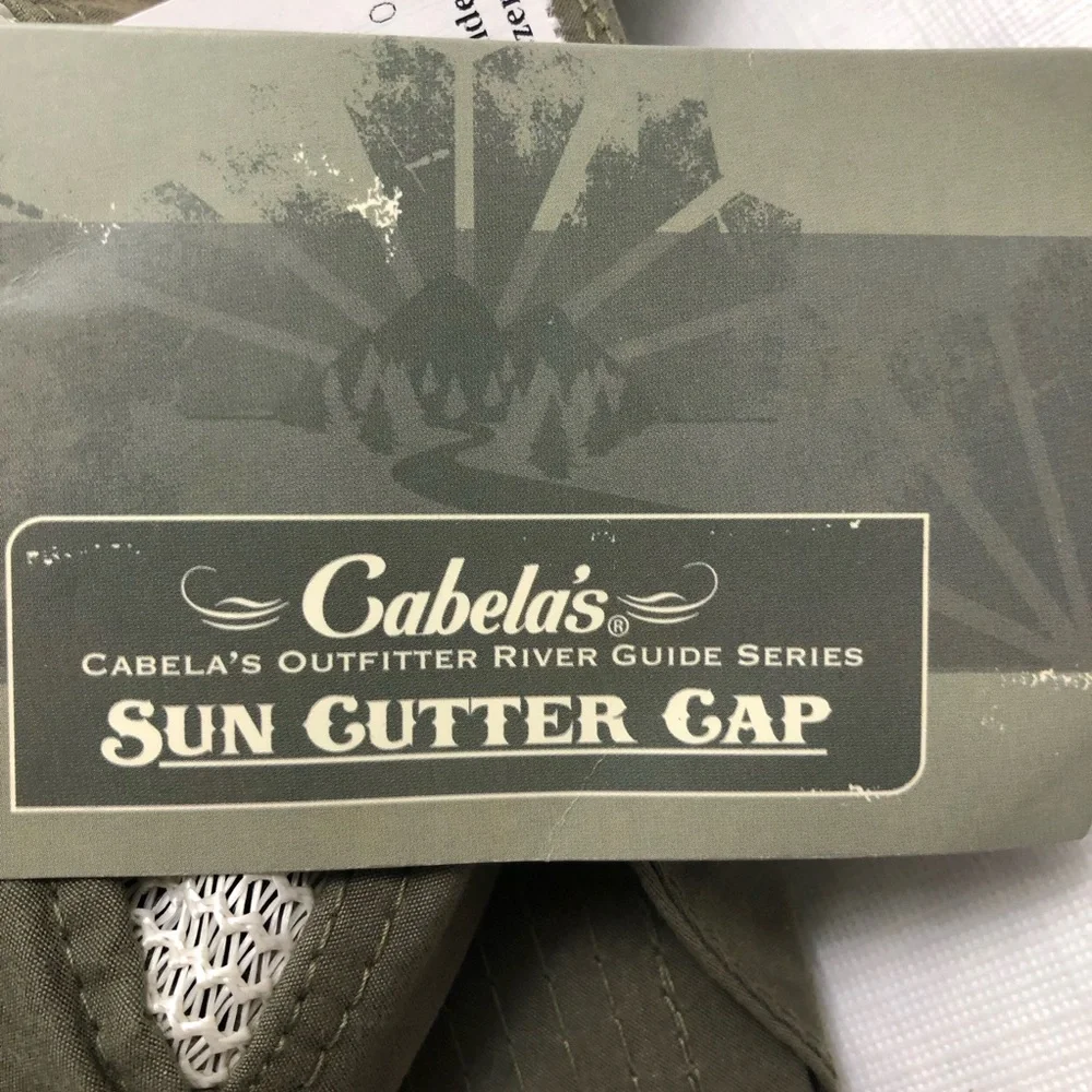 Cabela's | UPF50+ Sun Cutter Cap Ear & Neck Protection Green NWT Floats